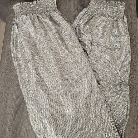 Anthropologie Silver Joggers PERFECT FOR NYE! - Picture 2 of 9